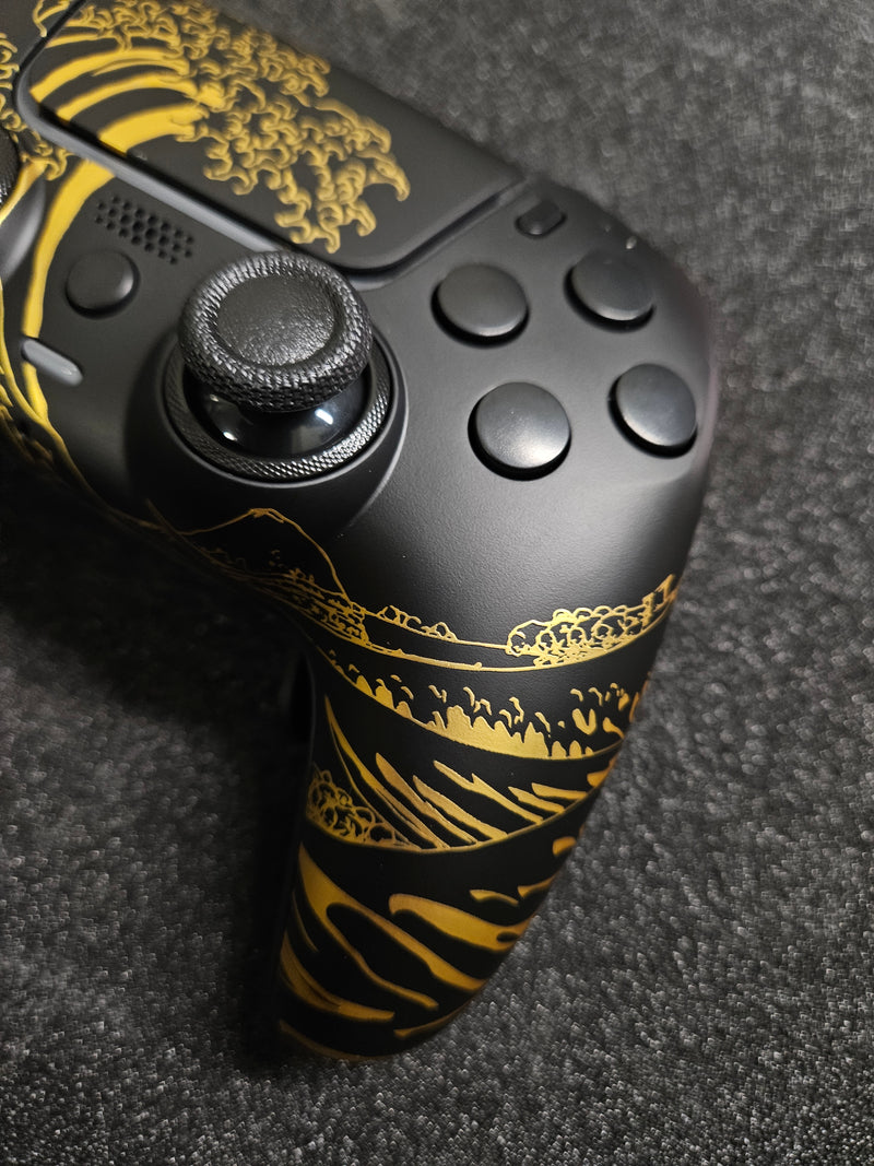 PS5 Controller - Gold Wave Design - Hall Sticks