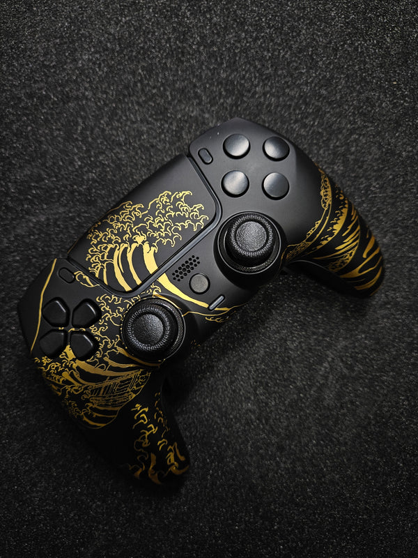 PS5 Controller - Gold Wave Design - Hall Sticks